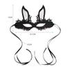 Vayator Halloween Easter Nightclub Bar Bunny Mask Prom Show Bunny Mask Halloween Mask Halloween Decoration Eye Mask Masquerade Mask Halloween Party Props COS Party Eye Mask Decoration (Black) view 3