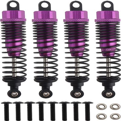 GORHLady Front Rear RC Shock Absorber, 4-Pack Shock Absorber Damper Oil Adjustable Alloy Aluminum Shock-98mm-