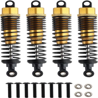 GORHLady Front Rear RC Shock Absorber, 4-Pack Shock Absorber Damper Oil Adjustable Alloy Aluminum Shock-98mm-