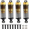 GORHLady Front Rear RC Shock Absorber, 4-Pack Shock Absorber Damper Oil Adjustable Alloy Aluminum Shock-98mm- view 1