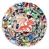 100Pcs Magic Dragons Stickers, Pterosaur Fantasy Dragon Vinyl Waterproof Decals for Water Bottles, Luggage, Computer, Cellphone, Skateboard, Dragons Stickers for Kids Teen view 1