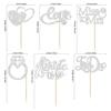 Gyufise 24Pcs Bride to Be Cupcake Toppers Silver Glitter I Do Love Heart Ring Miss To Mrs Cupcake Picks Bridal Shower Cake Decorations for Wedding Engagement Bachelorette Party Supplies view 2