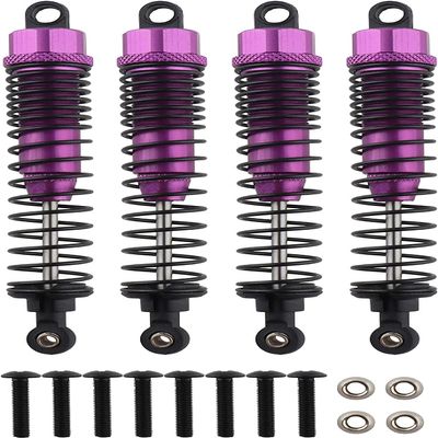 GORHLady Front Rear RC Shock Absorber, 4-Pack Shock Absorber Damper Oil Adjustable Alloy Aluminum Shock-108mm-