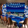 4 Pack Starry Night Tablecloth Set - 86' x 51' Rectangle Plastic Tablecloth Space Theme Table Cover - Galaxy Stars Birthday Party Supplies view 4