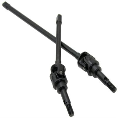 Parts for Axial AR14B Axial RBX10 Ryft Universal Axle Set Joint Front Steel Drive Shaft AXI232043 Replacement 2Pcs(Black)