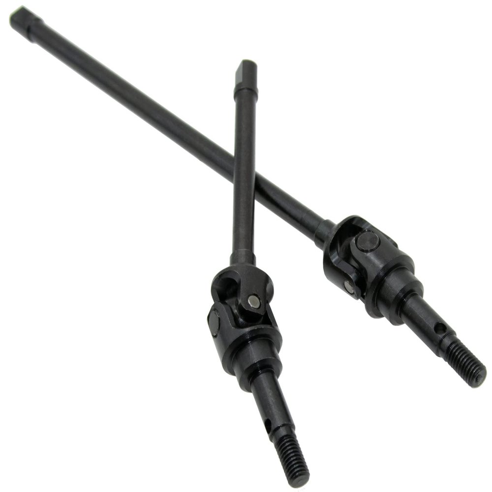 Parts for Axial AR14B Axial RBX10 Ryft Universal Axle Set Joint Front Steel Drive Shaft AXI232043 Replacement 2Pcs(Black)