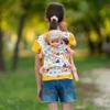 HappyVk - Baby Doll Carrier Kids Toy Carrier for Dolls Front and Back with Adjustable Straps Doll Accessories - Pink - Love Design view 4