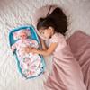 HappyVk - Baby Doll Bed Set - Portable Doll Bassinet for Dolls up to 21 inches - Handbag for Girl - Pink Roses view 4