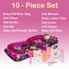 HappyVk - Baby Doll Bed - Portable Doll Bassinet - for Dolls up to 21 inches - Handbag for Girl - Baby Doll Set - Graffiti Design view 2