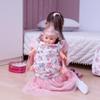 HappyVk Baby Doll Carrier for Little Girls Kids Toy Baby Carrier for Reborn Baby Doll Accessories Pink Roses view 4