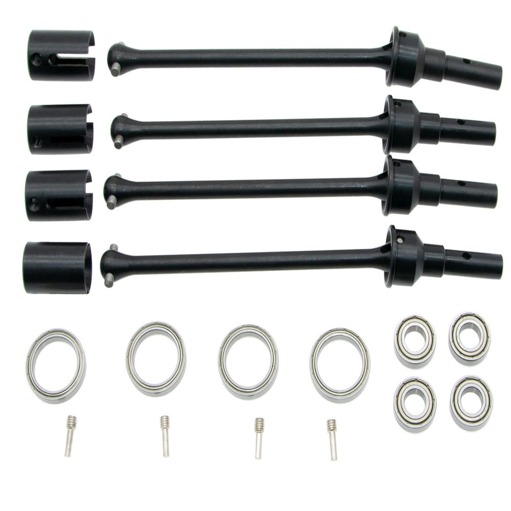 Parts for Traxxas Maxx WideMaxx Driveshaft 8996X Assembled Steel CV Drive Shaft Set Upgrade Replacement(Black)