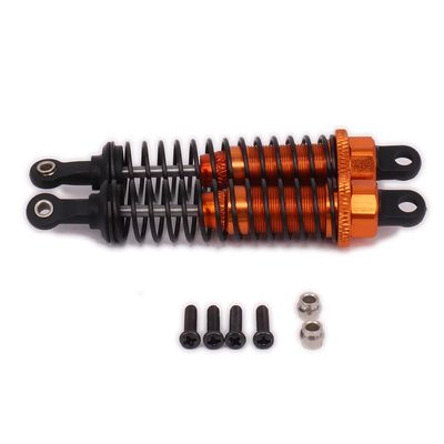 GatherTOOL 2Pcs Alloy 80mm Rear Shock Absorber Adjustable Damper Oil Filled Type for Rc Hobby Car 1/12 for Wltoys L959 L969 L979 L202 L212 L222 K959 (Color : Orange)