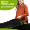 Kiddi Go Travel Stroller Bag for Airplane, Black and Green, 47" H x 24" W x 15" D, Fits Most Large, Single, Double, Jogging Strollers,Waterproof, Heavy-Duty Protection, Easy-to-Carry Design view 3