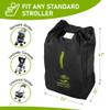 Kiddi Go Travel Stroller Bag for Airplane, Black and Green, 47" H x 24" W x 15" D, Fits Most Large, Single, Double, Jogging Strollers,Waterproof, Heavy-Duty Protection, Easy-to-Carry Design view 4