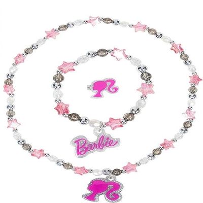 LUV HER Girls Jewelry Set - Dress up 3 Piece Toy Jewelry Box Set with Bead Necklace, Bracelet and Ring - Play Accessories - Ages 3+, No Gemstone