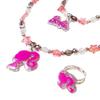 LUV HER Girls Jewelry Set - Dress up 3 Piece Toy Jewelry Box Set with Bead Necklace, Bracelet and Ring - Play Accessories - Ages 3+, No Gemstone view 3