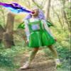 Kid's Daydreaming Dragon Costume Dress - Green & Silver Dragon Outfit for Girls with Headband & Attached Tail S view 4