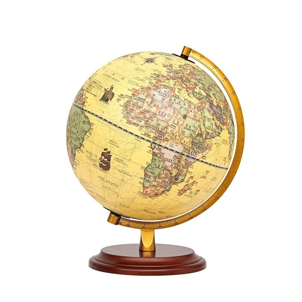 WAxd The Latest Version of The Retro World Globe Desktop Lighting World Globe Rotation Geographical Globe