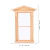 TOYANDONA Mini Toys 2 Pieces Windows Wooden Miniature Scene Window Doll Home Craft 1/12 Doll House Furniture Miniature Toy Mini Furniture Unprainted Toys view 2