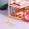 TOYANDONA Mini Toys 2 Pieces Windows Wooden Miniature Scene Window Doll Home Craft 1/12 Doll House Furniture Miniature Toy Mini Furniture Unprainted Toys view 4