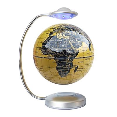 globes 8-Inch netic Levitation Light Globe, Floating Head Light, Sphere Light, Press Light for Office Home Geographic Globes