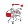 ibasenice Mini Supermarket Handcart, Shopping Trolley Toy Storage Container Toys Mini Carts Red Shopping Cart view 1