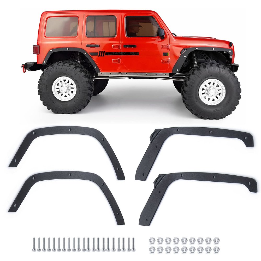 Zolikar Stainless Steel RC Fender Flares Delete for 1/10 Scale RC Crawler Car SCX10 III Upgrades JLU AXI03007 Accessories