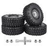 CrazyHobby Aluminum 1.9 Beadlock Wheels and Tires for Traxxas TRX4 Axial SCX10 II III RR10 Wraith Redcat Gen 8 Gen 7 RC4WD 1/10 Scale RC Crawler Rocks Mud(Color 4) view 1