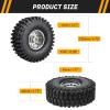 CrazyHobby Aluminum 1.9 Beadlock Wheels and Tires for Traxxas TRX4 Axial SCX10 II III RR10 Wraith Redcat Gen 8 Gen 7 RC4WD 1/10 Scale RC Crawler Rocks Mud(Color 4) view 2