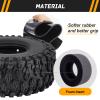 CrazyHobby Aluminum 1.9 Beadlock Wheels and Tires for Traxxas TRX4 Axial SCX10 II III RR10 Wraith Redcat Gen 8 Gen 7 RC4WD 1/10 Scale RC Crawler Rocks Mud(Color 4) view 3