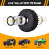 CrazyHobby Aluminum 1.9 Beadlock Wheels and Tires for Traxxas TRX4 Axial SCX10 II III RR10 Wraith Redcat Gen 8 Gen 7 RC4WD 1/10 Scale RC Crawler Rocks Mud(Color 4) view 4