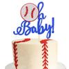 1 PCS Oh Baby Baseball Cake Topper - Glitter Gender Reveal Sports Cake Pick for Baseball Theme Baby Shower, Kids Boys Girls Birthday Party Cake Decorations Supplies view 1