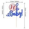 1 PCS Oh Baby Baseball Cake Topper - Glitter Gender Reveal Sports Cake Pick for Baseball Theme Baby Shower, Kids Boys Girls Birthday Party Cake Decorations Supplies view 2
