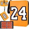 Basketball Card Binder 9 Pocket, #8#24 Sports Trading Card Holder with 50 Removable Sleeves Fits 900 Cards, Basketball Card Collection Album Storage Case Book Protectors for Kids Gift (Golden) view 1