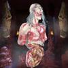 Halloween Half Body Skinned Hanging Corpse Prop 39.3" Scary RealisticallyLatex Limbless Broken Body Parts with Bloody Skin Pendant Lifelike Zombie Outdoor Haunted Houses Prank Trick Decorations (C) view 4