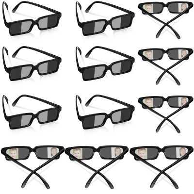 12 Pack Sunglasses Rear View Mirror Sunglasses Real Detective Glasses for Kids Anti Track See Behind You with Inside the Lens Mirrors Detective Gadgets for Personal Security Party Favor