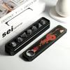 Cracked Glass DND Dice 7 Piece Black Zircon Dice with Great Gift Case for DND Dungeons and Dragon Tabletop Game (Black Glass with Rasied Num) view 3