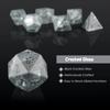 Cracked Glass DND Dice 7 Piece Black Zircon Dice with Great Gift Case for DND Dungeons and Dragon Tabletop Game (Black Glass with Rasied Num) view 4
