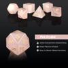 Pink Quartz DND Dice Set DNDND 7 PCS Natural Crystal D&D Dice with Gorgeous Gift Case for Dungeons and Dragon Tabletop Game (Pink Quartz) view 4