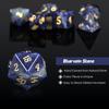 Blue-Vein Stone D&D Dice Set DNDND 7 PCS Natural Gemstone DND Dice with Gorgeous Gift Case for Dungeons and Dragon Tabletop Game (Blue-Vein) view 4