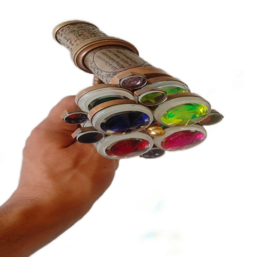 Antique Kaleidoscope Brass Unique Classic Wheel Nautical Handmade with Handle Style Kaleidoscope