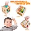 HELLOWOOD Montessori Toys for 1+ Year Old, Wooden Sorter Cube with 8pcs Rattling Shapes, Developmental Learning Toy Gifts for Baby Toddler Boys Girls, Gift Packaging view 4