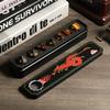 Tiger-Stone Dice Set D&D,DNDND 7PCS Full Set Natural Stone Dice Set with Gorgeous Gift Case for Dungeons and Dragon and Tabletop Game (Tiger-Stone) view 3