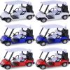 Yunsailing 6 Pcs 4.72 Inch Mini Golf Cart Miniature,Diecast Golf Cart for Birthday Party Favors,Metal Pull Back Die Cast Action Toy GolfCart for Party Decorations 1: 20 view 1