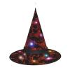 BIKINSEX Flame Fire Skulls Halloween Witch Hat Witch Costume Accessory for Halloween Christmas Party view 2