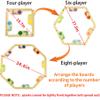 Grhonior Marbles and Jokers Board Game Pegs and Jokers Real Solid Wood (Pine) Game Board Wooden for 2-8 Players 8 Game Boards 8 Colors 40 Marbles 4 Boxes Card view 2