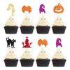 24Pcs Halloween Cupcake Toppers Glittery Hocus Pocus Cake Toppers Trick or Treat Witch Hair Cupcake Decoration Halloween Birthday Party Decorations Supplies view 1