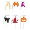 24Pcs Halloween Cupcake Toppers Glittery Hocus Pocus Cake Toppers Trick or Treat Witch Hair Cupcake Decoration Halloween Birthday Party Decorations Supplies view 2