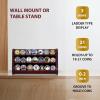 DecoWoodo Challenge Coin Display Case, 3 Rows Solid Wood Military Coin Holder Rack Stand Holds 20 Coins for Desk or Wall Mount (Mahogany Finish) view 3