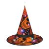 BIKINSEX White Background With Skulls Halloween Witch Hat Witch Costume Accessory for Halloween Christmas Party view 2